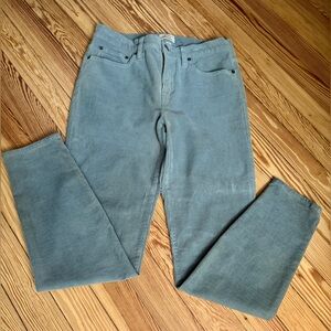 J.Crew Toothpick Straight Corduroy Jeans in Seafoam  Size 28